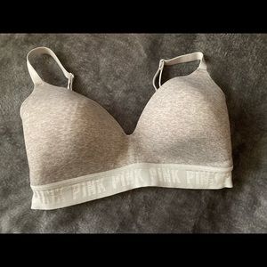 Gray Victoria’s Secret Pink Wireless Bra